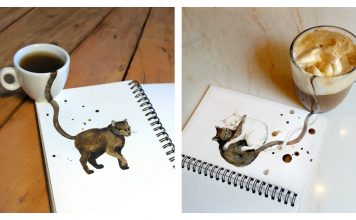 Clever Cat Illustrations That Give Personality To Your Cup of Joe