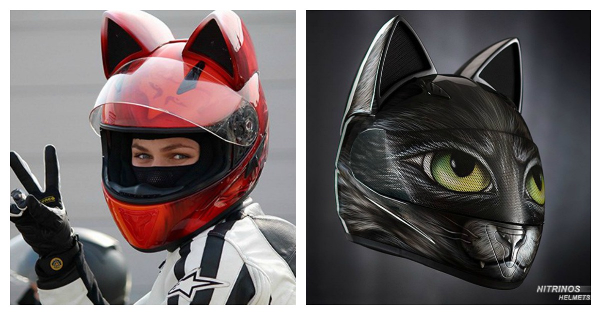 The Most Badass Cat Motorcycle Helmets Are Here, Made In